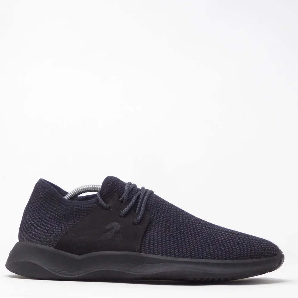 Vessi Mens Everyday Classic Sneakers Black Waterproof Knit Lace Up Size 12